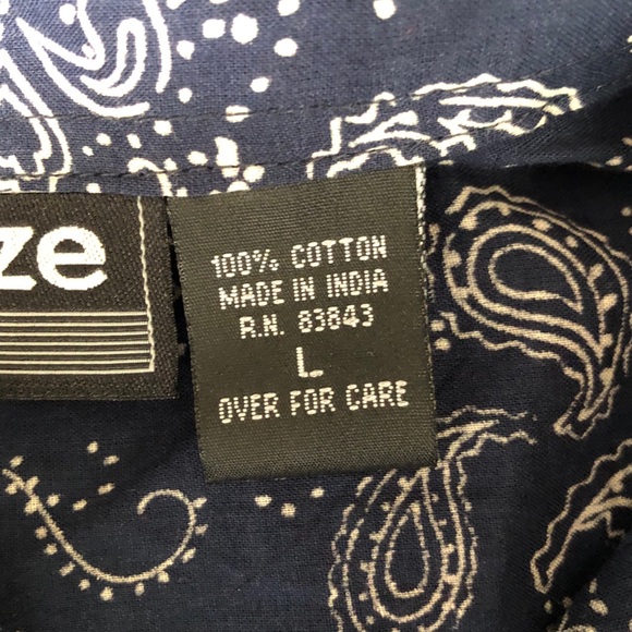 Citicraze Navy Paisley Button-Up Blouse - Picture 10 of 11